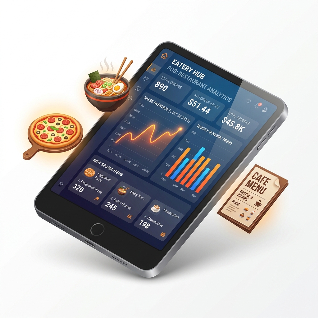 MinkWhite RMS POS and KDS Dashboard